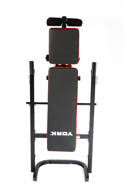 York Barbell Aspire 120 Flat to Incline/Folding Bench with Leg Curl