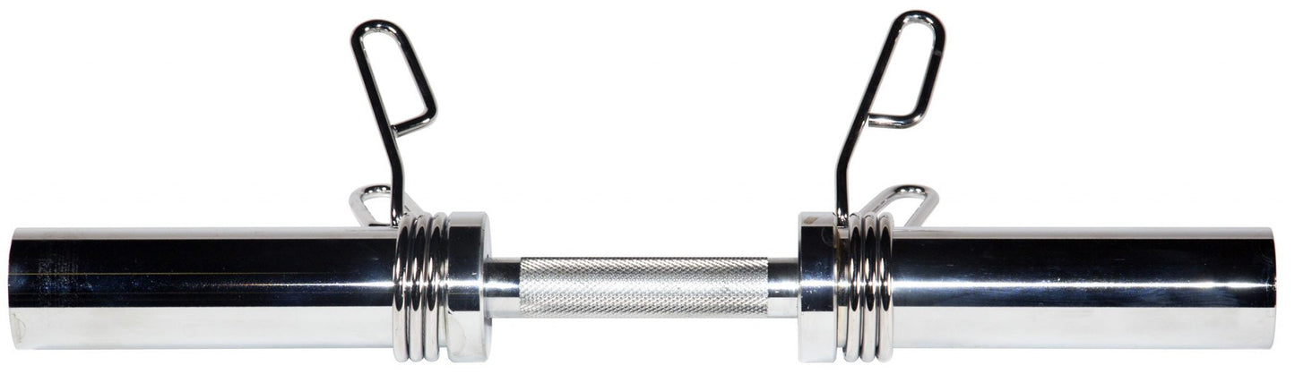 York Barbell 20″ Olympic Dumbbell Handle with Spring Clip Collars