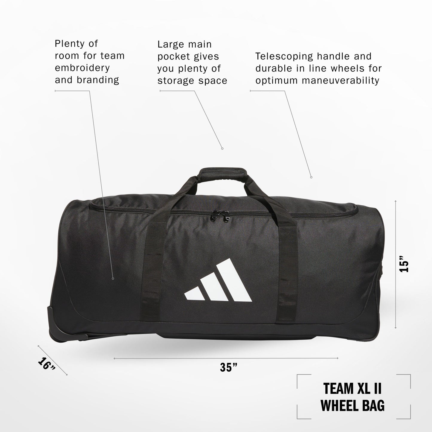 adidas Team XL II Wheel Bag