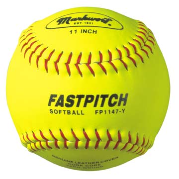 Markwort 11" Fast Pitch Yellow Leather Softball
