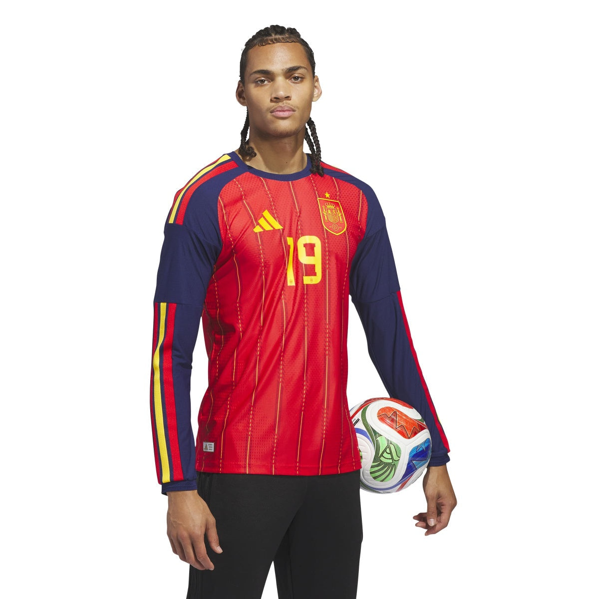 adidas Men's Spain 26 Home Authentic Long Sleeve Jersey