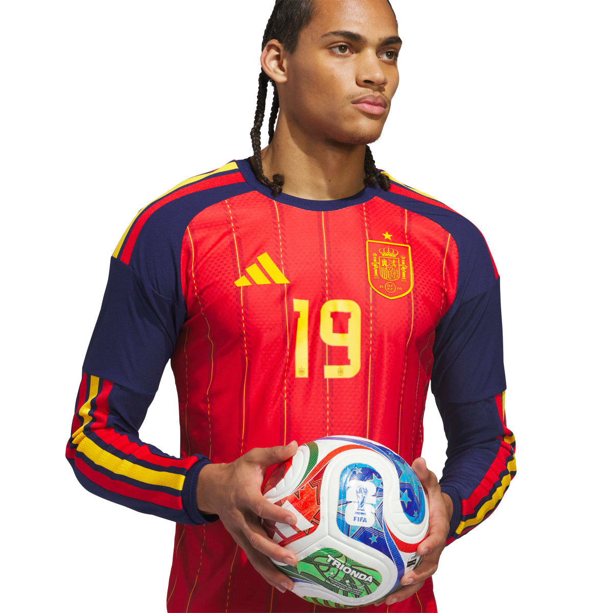 adidas Men's Spain 26 Home Authentic Long Sleeve Jersey