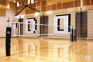 Gared Rallyline Scholastic Aluminum One-Court Volleyball System Less Sleeves and Covers