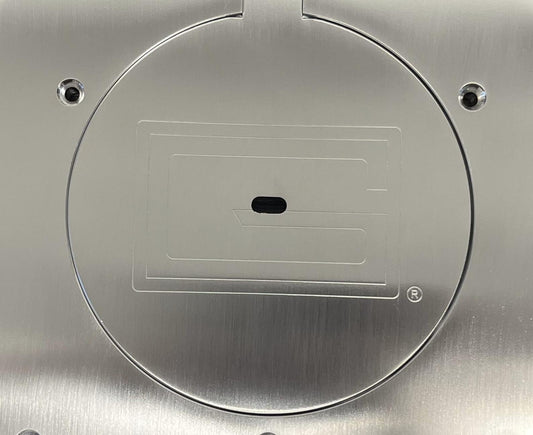 Gared 8 5/8” Chrome Floor Cover Plate - for 3.5" and 4" Sleeves