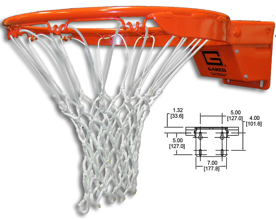 Gared Collegiate Breakaway Rim with Nylon Net