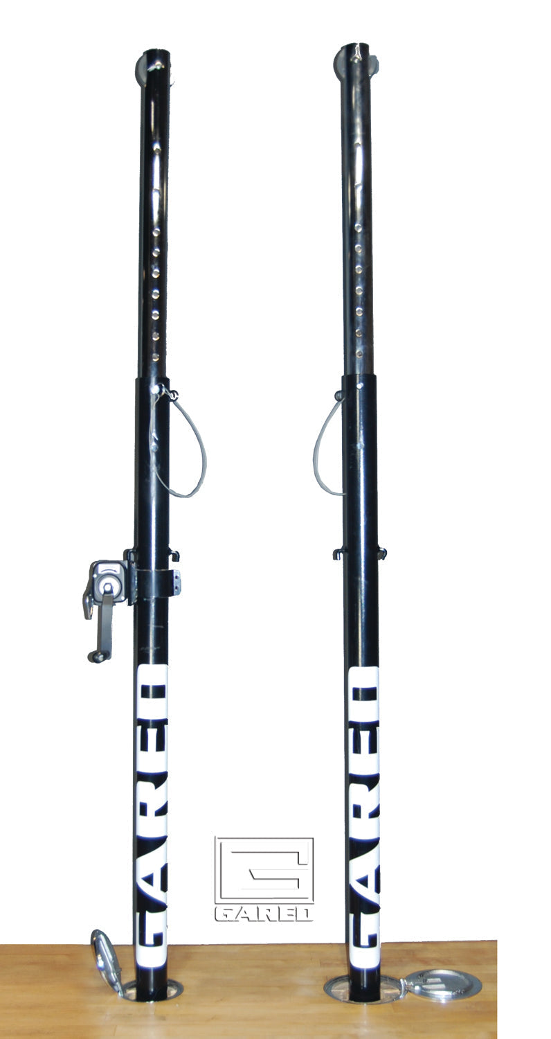 Gared Omnisteel Collegiate Steel Telescopic One-Court Volleyball System Less Sleeves & Covers