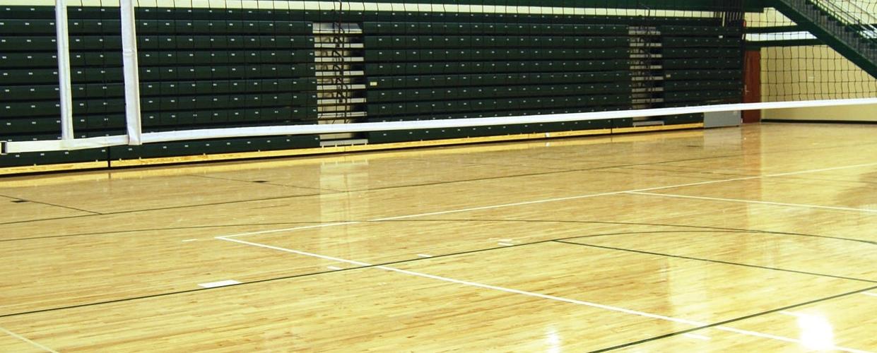Gared Omnisteel Collegiate Steel Telescopic One-Court Volleyball System Less Sleeves & Covers