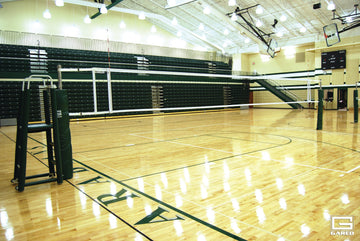 Gared Omnisteel Collegiate Steel Telescopic One-Court Volleyball System Less Sleeves & Covers