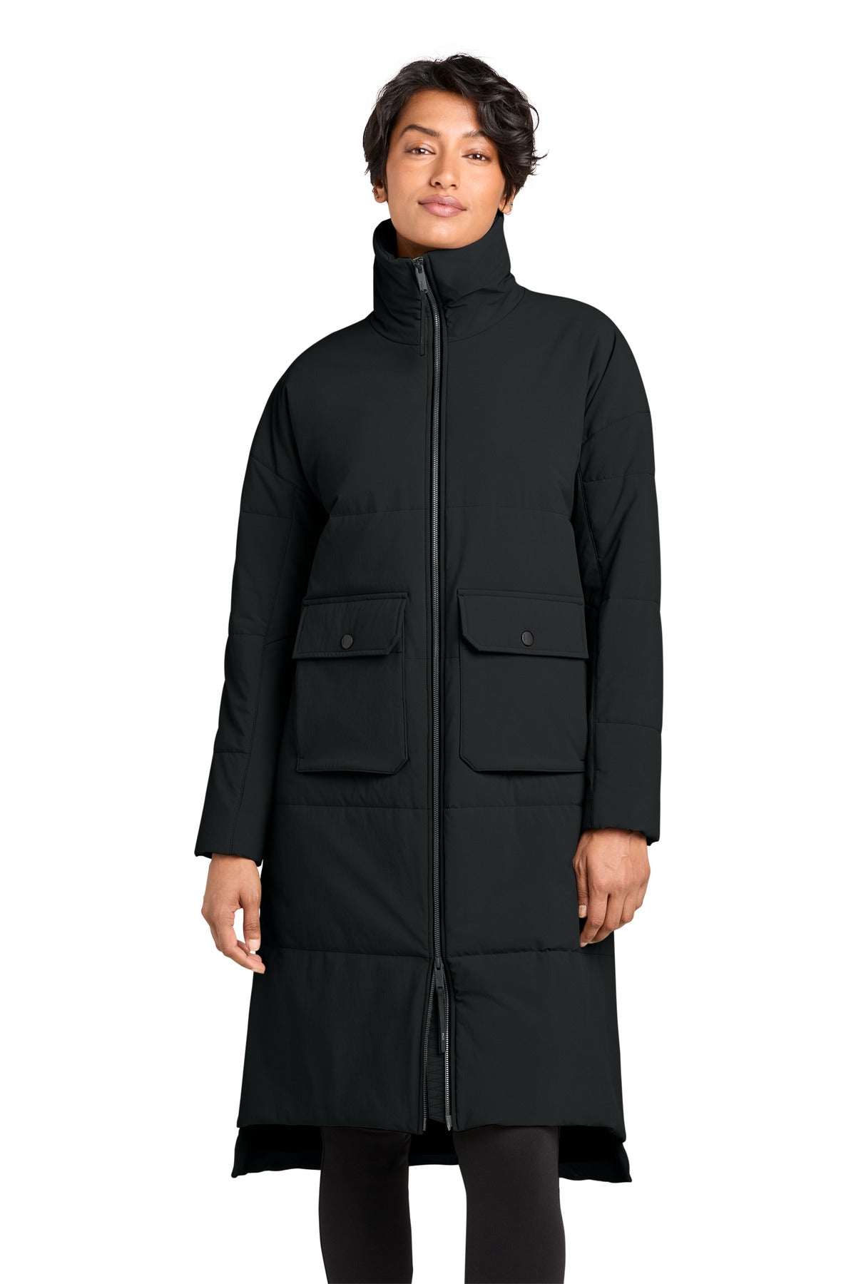 MiiR Women's Sashiko Stretch Puffy Long Jacket