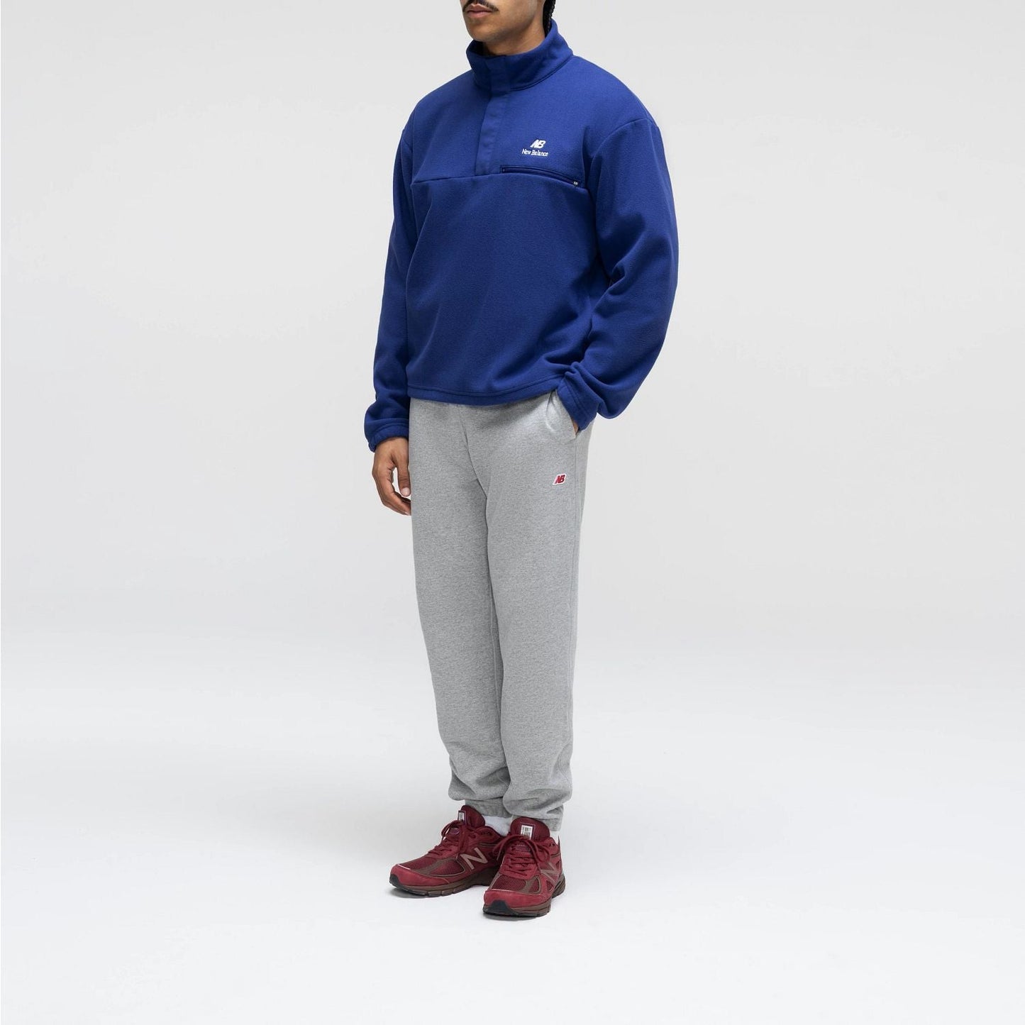 New Balance Men's Made in USA Snap Fleece Top