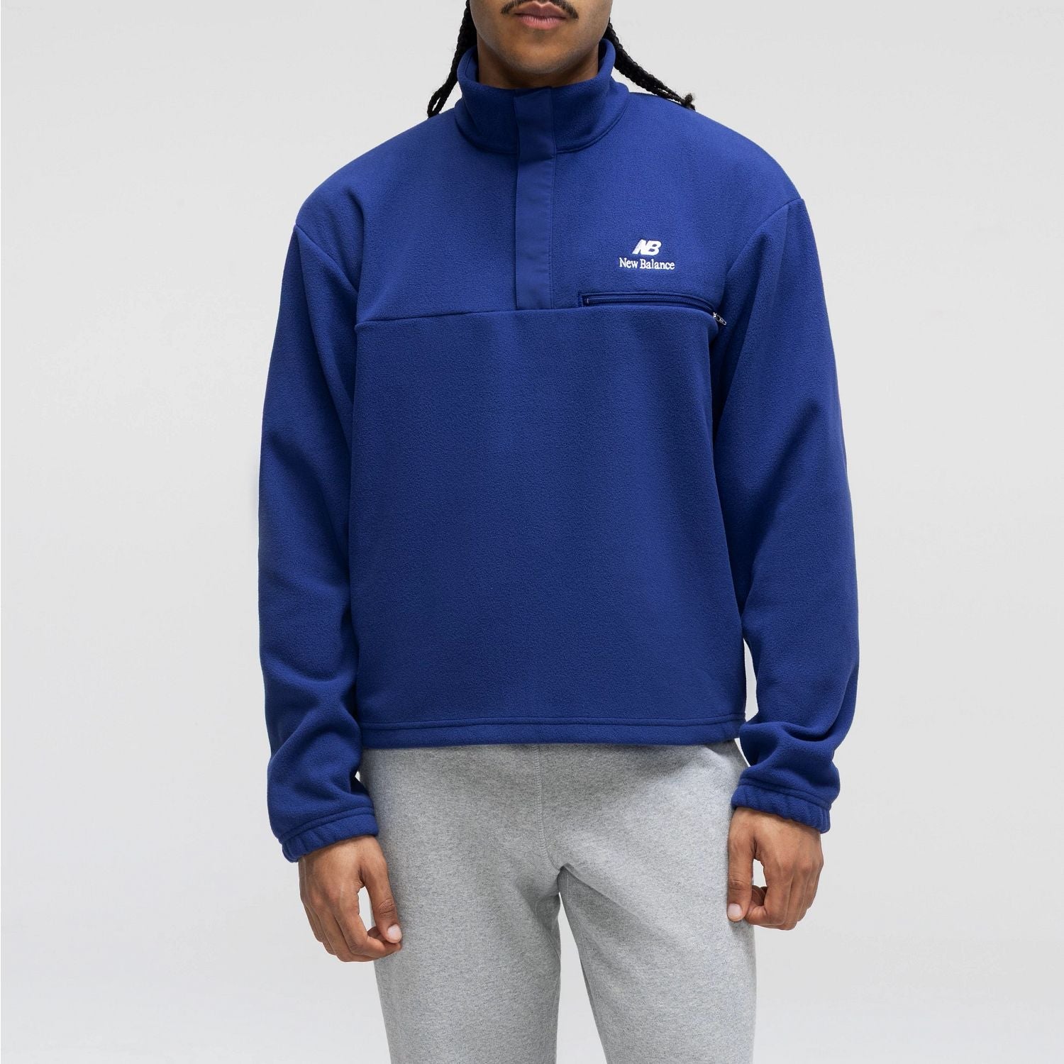 New Balance Men's Made in USA Snap Fleece Top