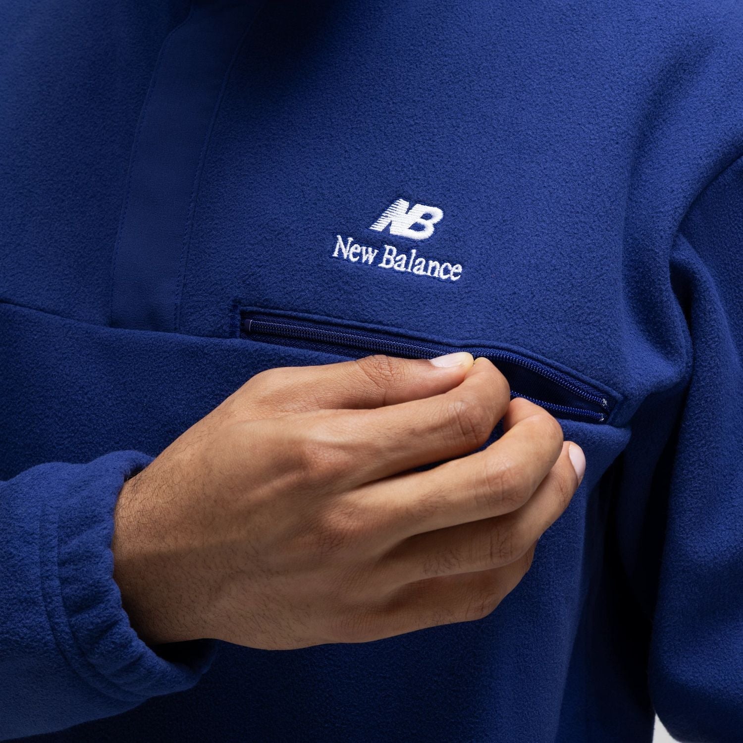 New Balance Men's Made in USA Snap Fleece Top