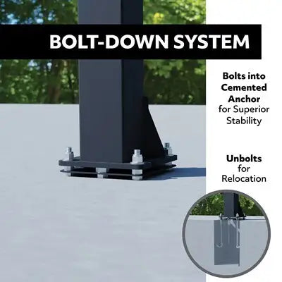 Lifetime Mammoth Bolt Down Basketball Hoop (72-Inch Tempered Glass)