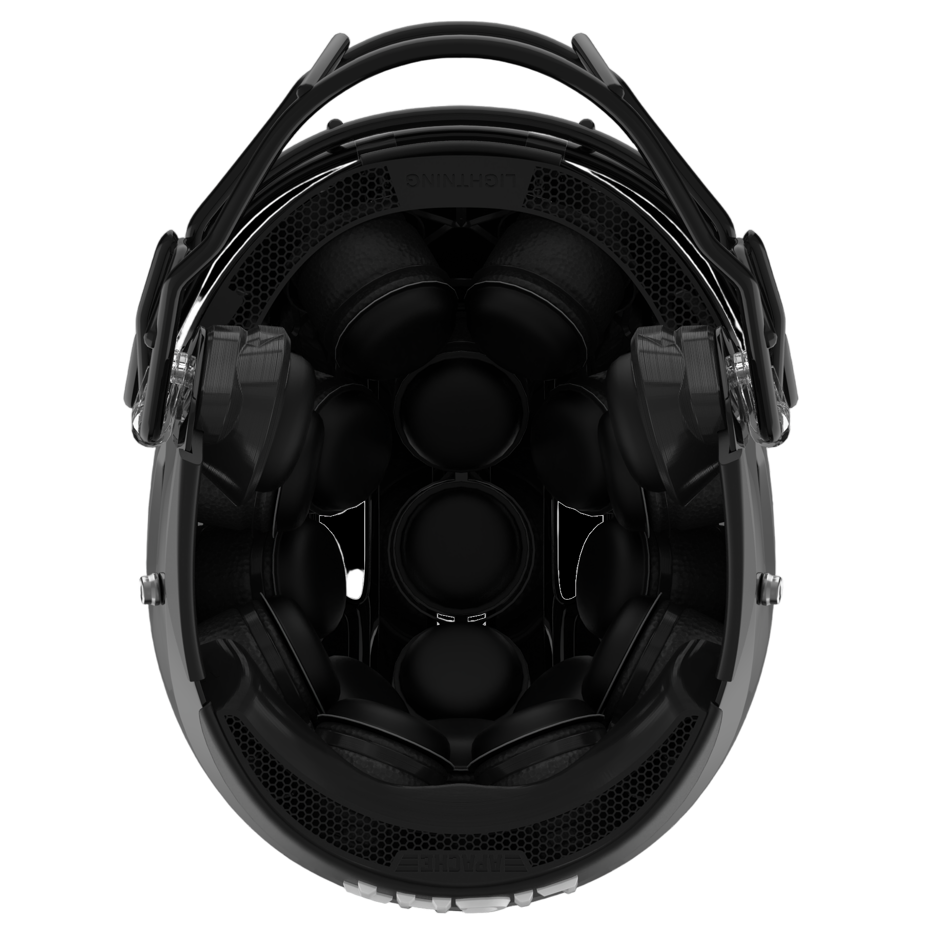 Light Helmets Youth Apache Lightning Football Helmet with Attached Facemask