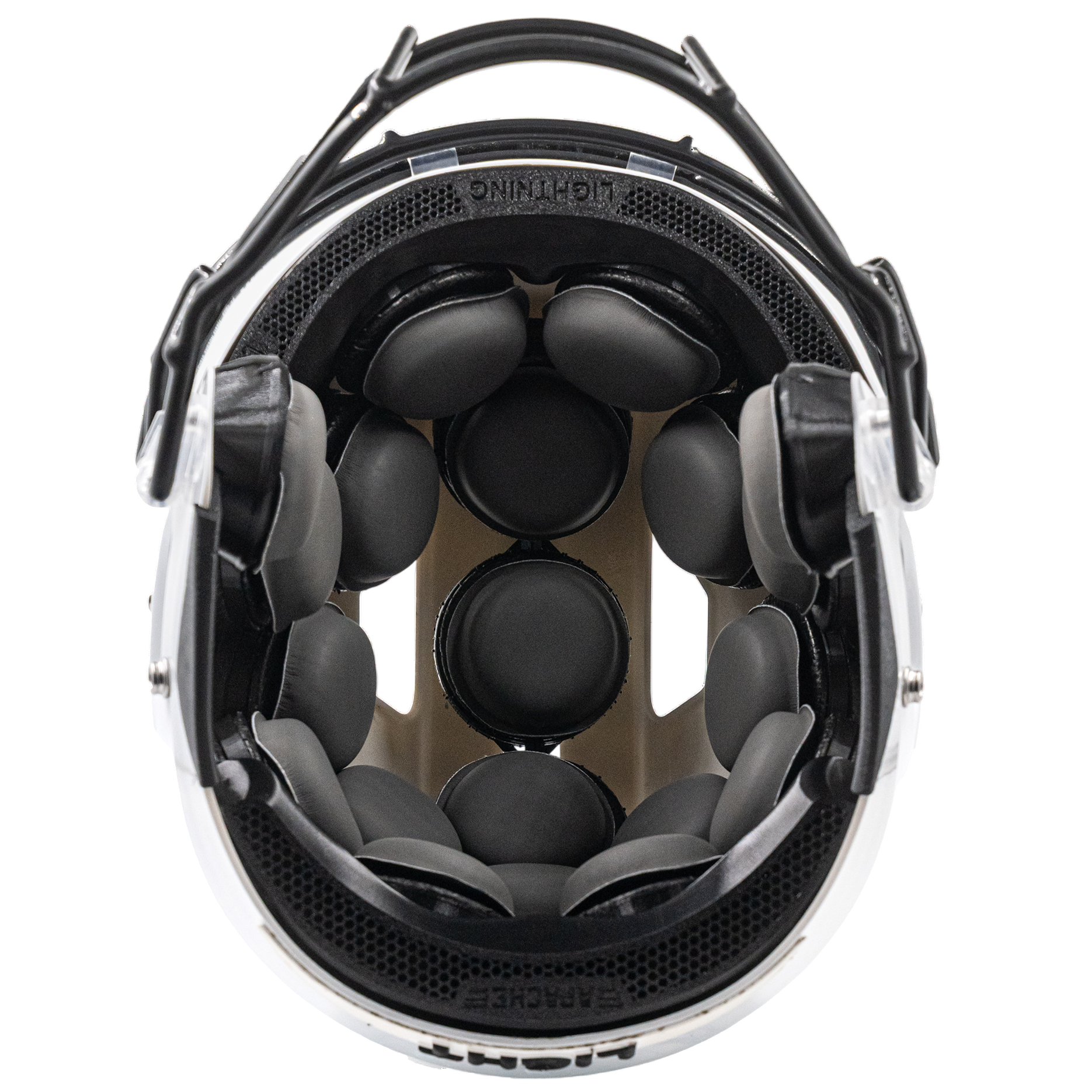 Light Helmets Youth Apache Lightning Football Helmet with Attached Facemask