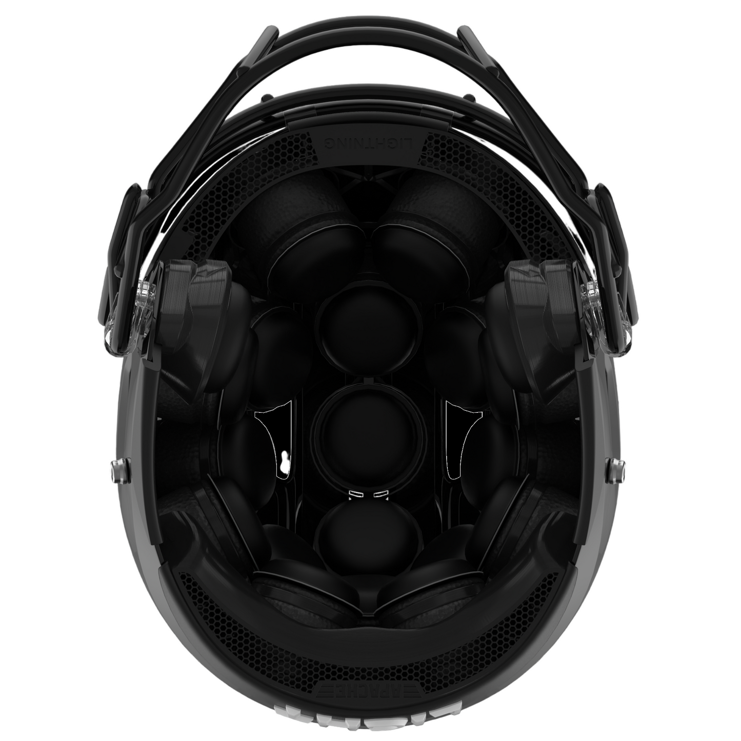 Light Helmets Adult Apache Lightning Football Helmet with Attached Facemask