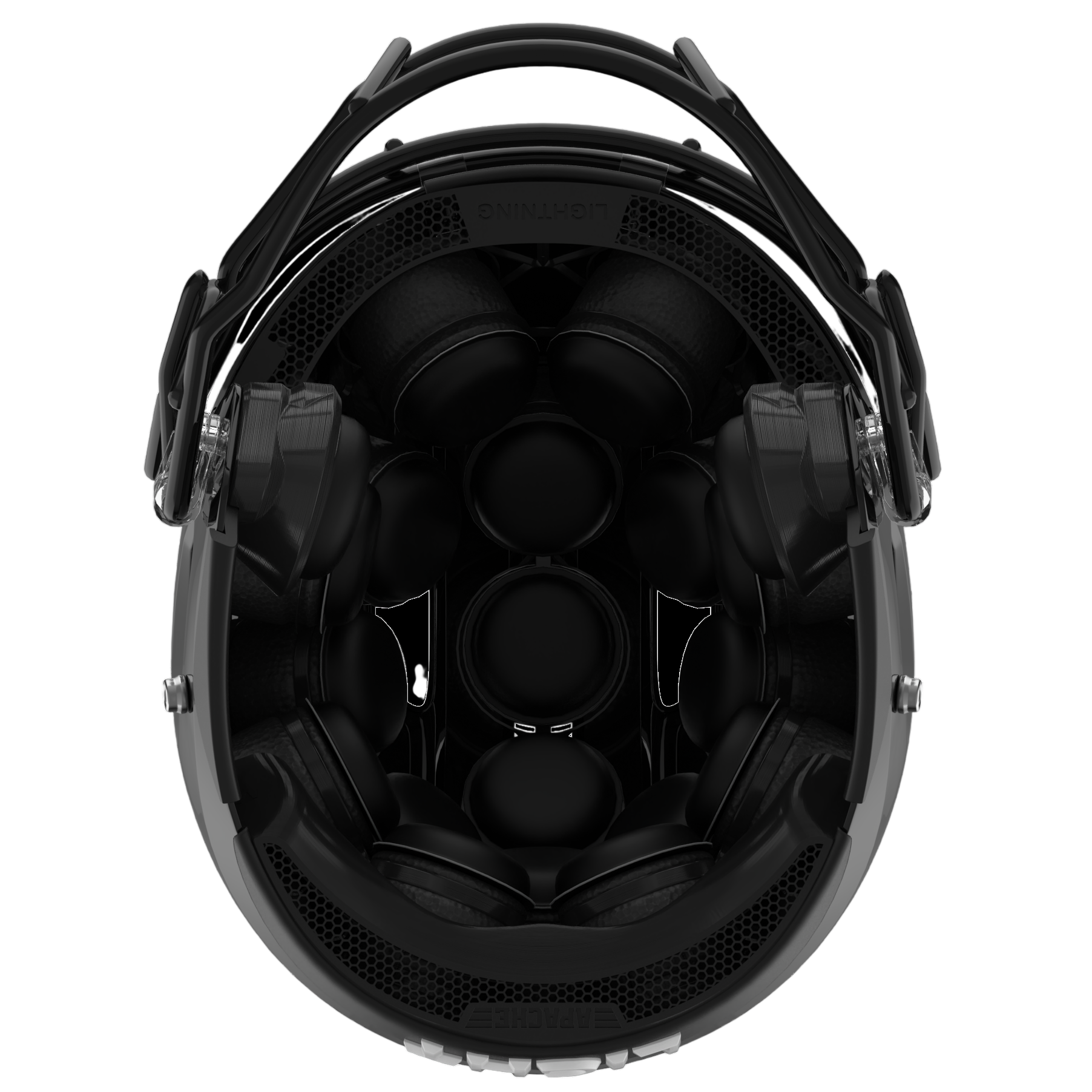 Light Helmets Adult Apache Lightning Football Helmet with Attached Facemask
