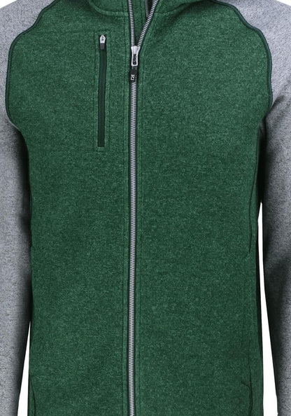 Cutter & Buck Men's Mainsail Sweater-Knit Full Zip Hooded Jacket