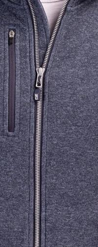 Cutter & Buck Men's Mainsail Sweater-Knit Full Zip Hooded Jacket