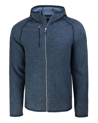 Cutter & Buck Men's Mainsail Sweater-Knit Full Zip Hooded Jacket