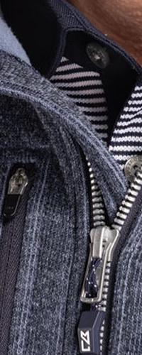 Cutter & Buck Men's Mainsail Sweater-Knit Full Zip Hooded Jacket
