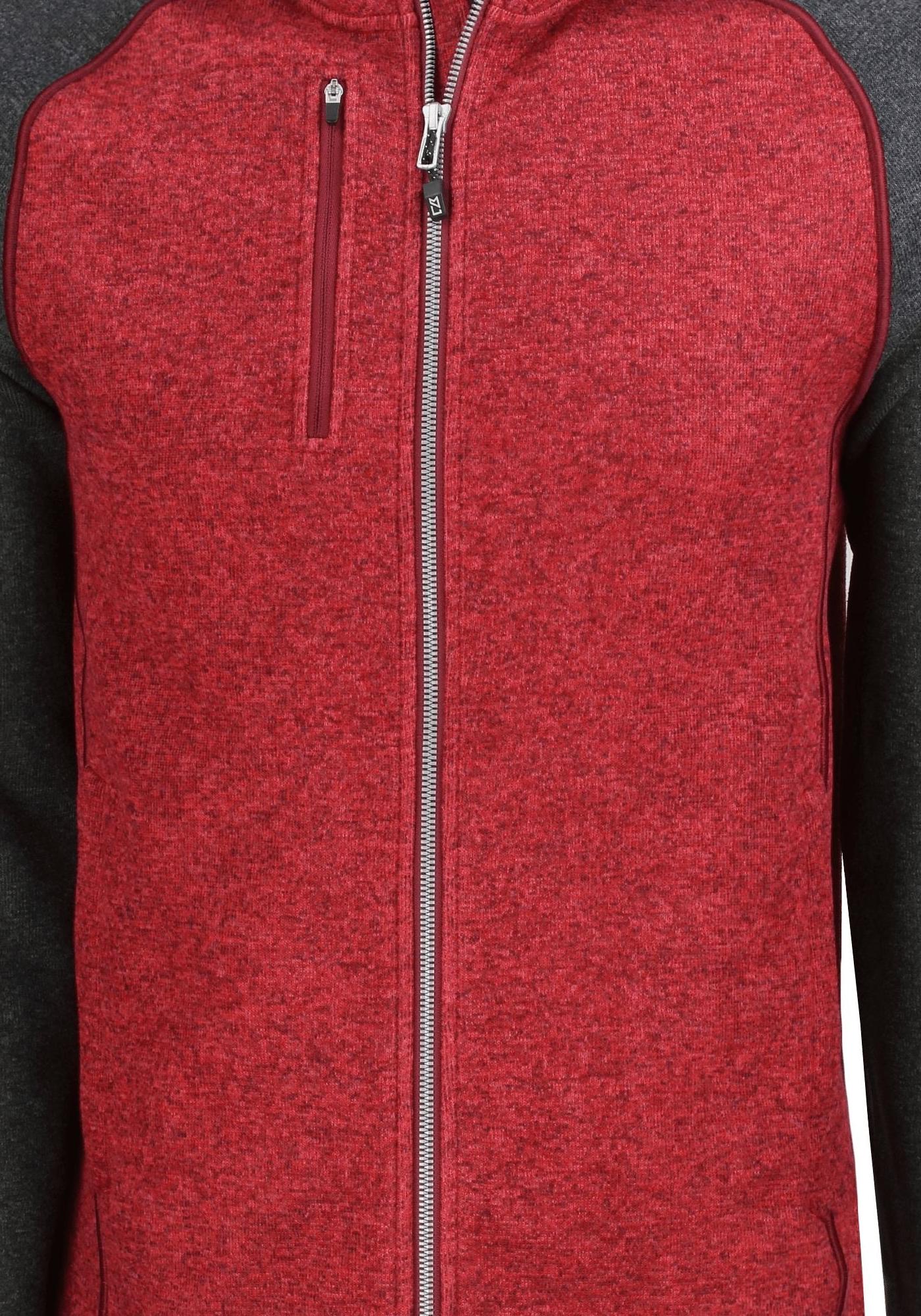 Cutter & Buck Men's Mainsail Sweater-Knit Full Zip Hooded Jacket