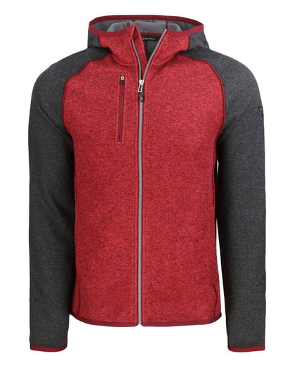 Cutter & Buck Men's Mainsail Sweater-Knit Full Zip Hooded Jacket