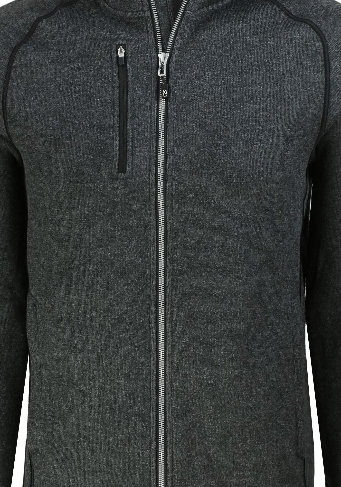 Cutter & Buck Men's Mainsail Sweater-Knit Full Zip Hooded Jacket