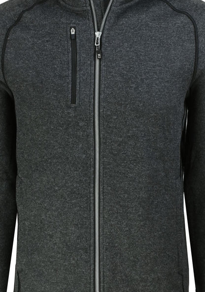 Cutter & Buck Men's Mainsail Sweater-Knit Full Zip Hooded Jacket