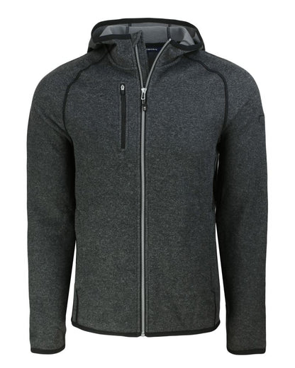 Cutter & Buck Men's Mainsail Sweater-Knit Full Zip Hooded Jacket