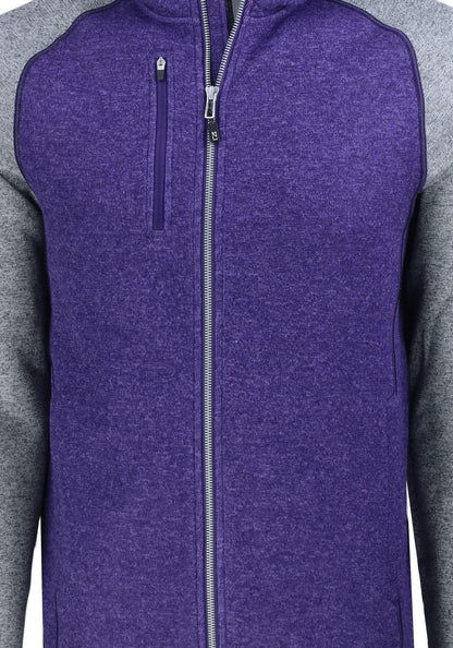 Cutter & Buck Men's Mainsail Sweater-Knit Full Zip Hooded Jacket