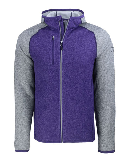 Cutter & Buck Men's Mainsail Sweater-Knit Full Zip Hooded Jacket