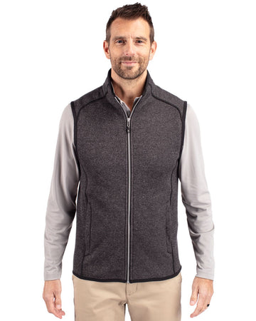 Cutter & Buck Men's Mainsail Sweater-Knit Full Zip Vest