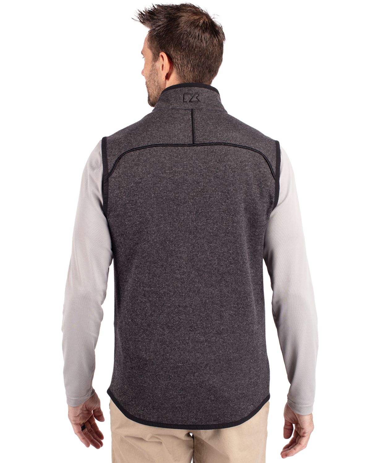 Cutter & Buck Men's Mainsail Sweater-Knit Full Zip Vest