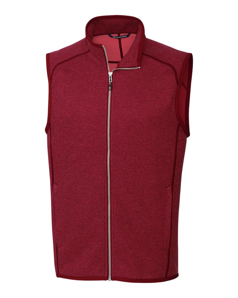 Cutter & Buck Men's Mainsail Sweater-Knit Full Zip Vest