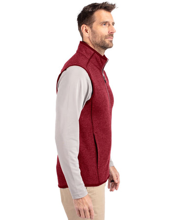 Cutter & Buck Men's Mainsail Sweater-Knit Full Zip Vest