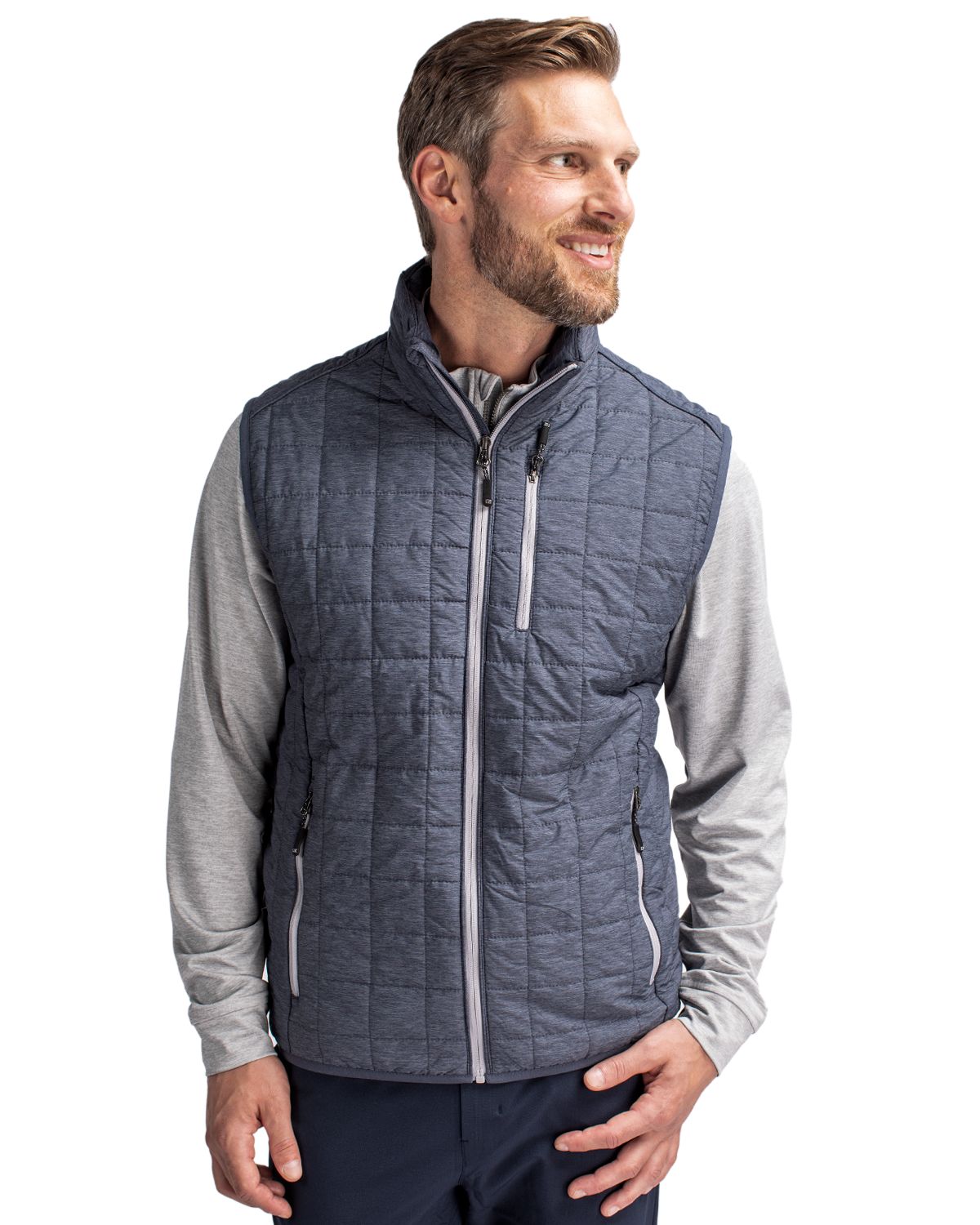 Cutter & Buck Men's Rainier Big & Tall Full Zip Vest