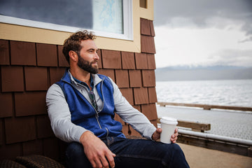 Cutter & Buck Men's Mainsail Sweater-Knit Full Zip Vest