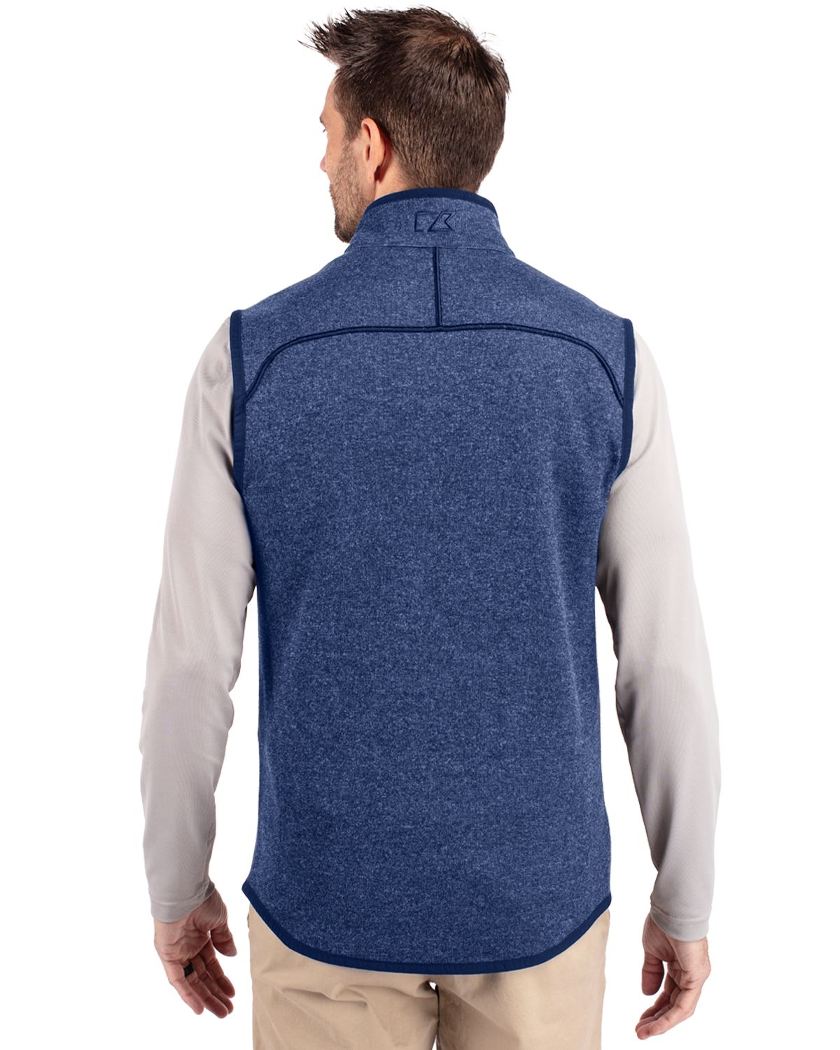 Cutter & Buck Men's Mainsail Sweater-Knit Full Zip Vest
