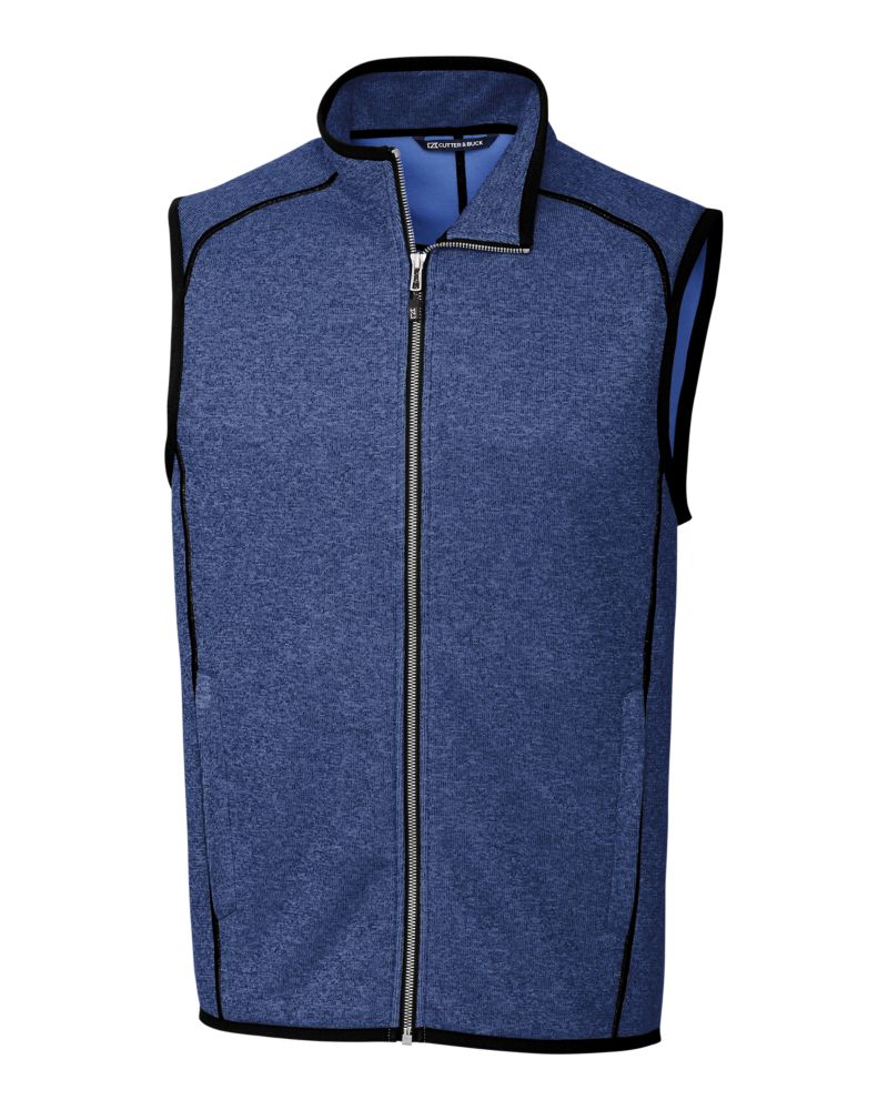 Cutter & Buck Men's Mainsail Sweater-Knit Full Zip Vest