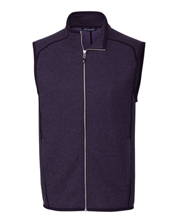 Cutter & Buck Men's Mainsail Sweater-Knit Full Zip Vest