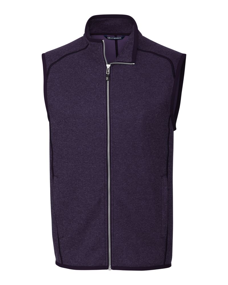 Cutter & Buck Men's Mainsail Sweater-Knit Full Zip Vest