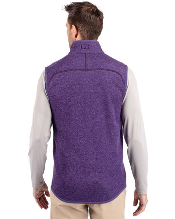 Cutter & Buck Men's Mainsail Sweater-Knit Full Zip Vest