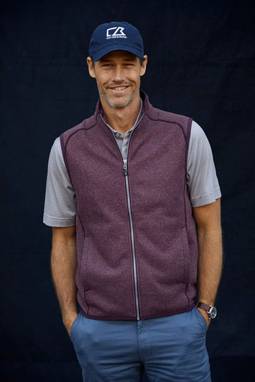 Cutter & Buck Men's Mainsail Sweater-Knit Full Zip Vest