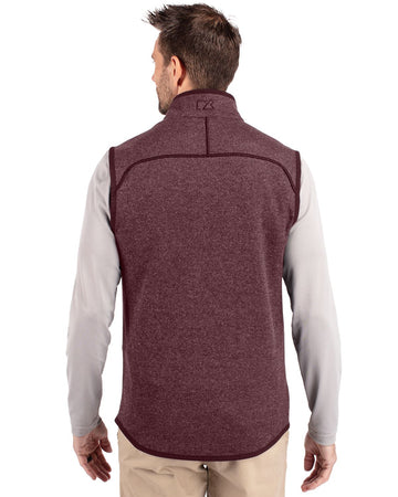 Cutter & Buck Men's Mainsail Sweater-Knit Full Zip Vest