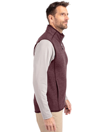 Cutter & Buck Men's Mainsail Sweater-Knit Full Zip Vest
