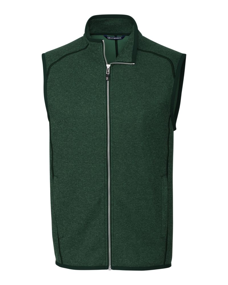 Cutter & Buck Men's Mainsail Sweater-Knit Full Zip Vest