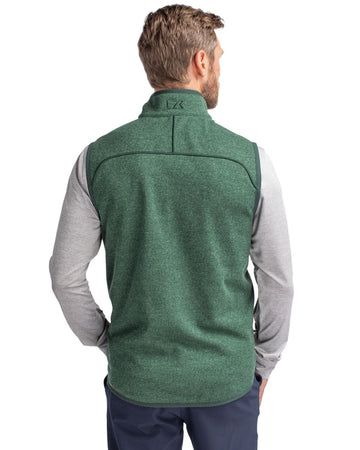 Cutter & Buck Men's Mainsail Sweater-Knit Full Zip Vest