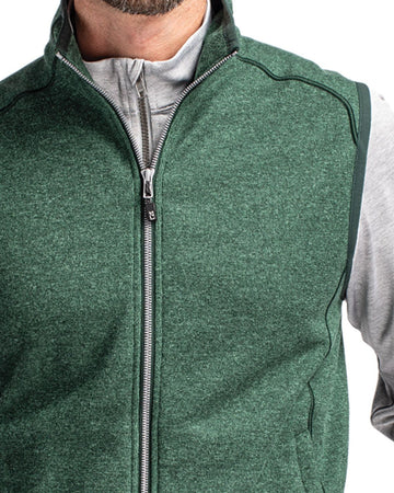 Cutter & Buck Men's Mainsail Sweater-Knit Full Zip Vest