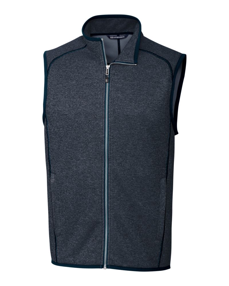 Cutter & Buck Men's Mainsail Sweater-Knit Full Zip Vest